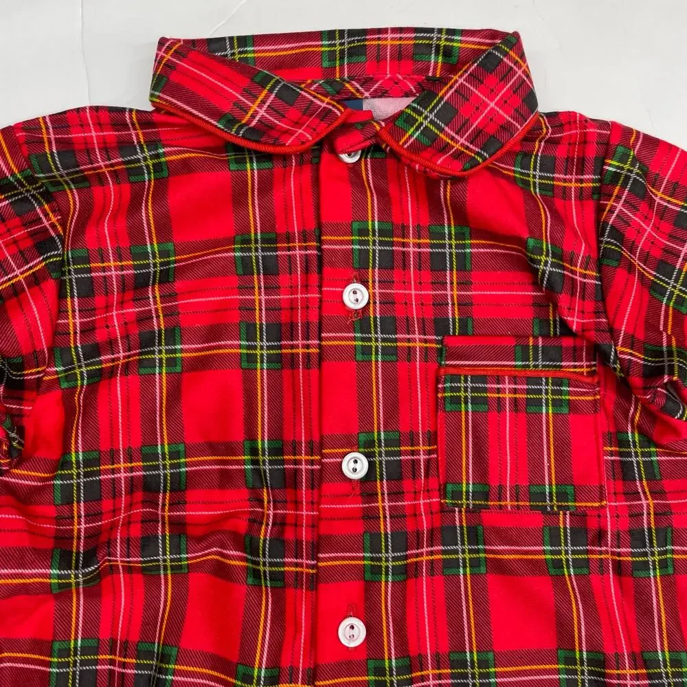 NWT Tom & Jerry 18M Red Plaid Footie Pjs